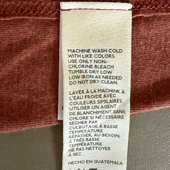 We The Free People Women’s Short Sleeve V Neck T Shirt. Brown. Size Small. - Picture 7 of 8